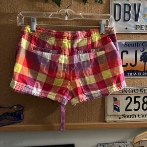 Plaid y2k low rise shorts